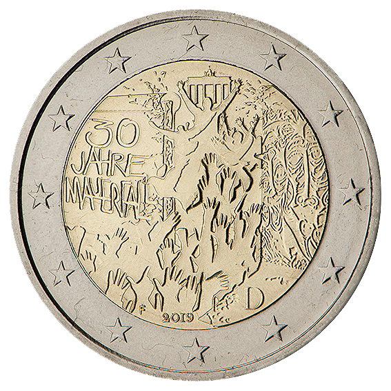 2 euros conmemorativa 30 Años de la caída del Muro de Berlín